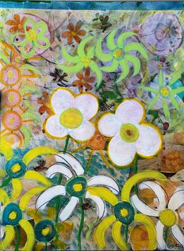 Peinture, Flower Garden,, Sam Soles
