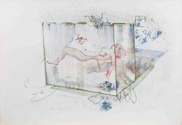 Fine Art Drawings, Couple in a Cube, Kaiko Moti