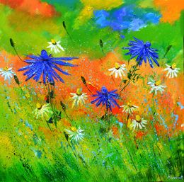 Painting, Summer wild flowers 7724, Pol Ledent