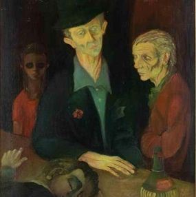 Painting, Seated Figures, Antonio Mellone