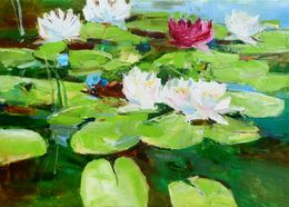 Gemälde, Water Lilies, Yehor Dulin