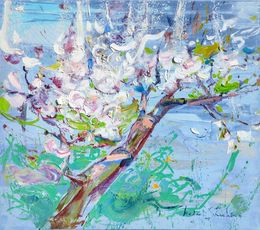 Painting, Blooming apple tree, Helen Shukina