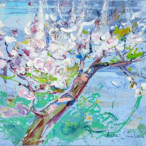Gemälde, Blooming apple tree, Helen Shukina