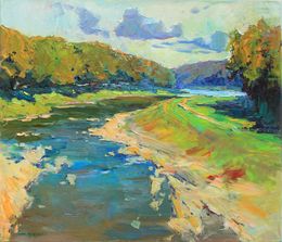 Painting, Spring river, Serhii Cherniakovskyi