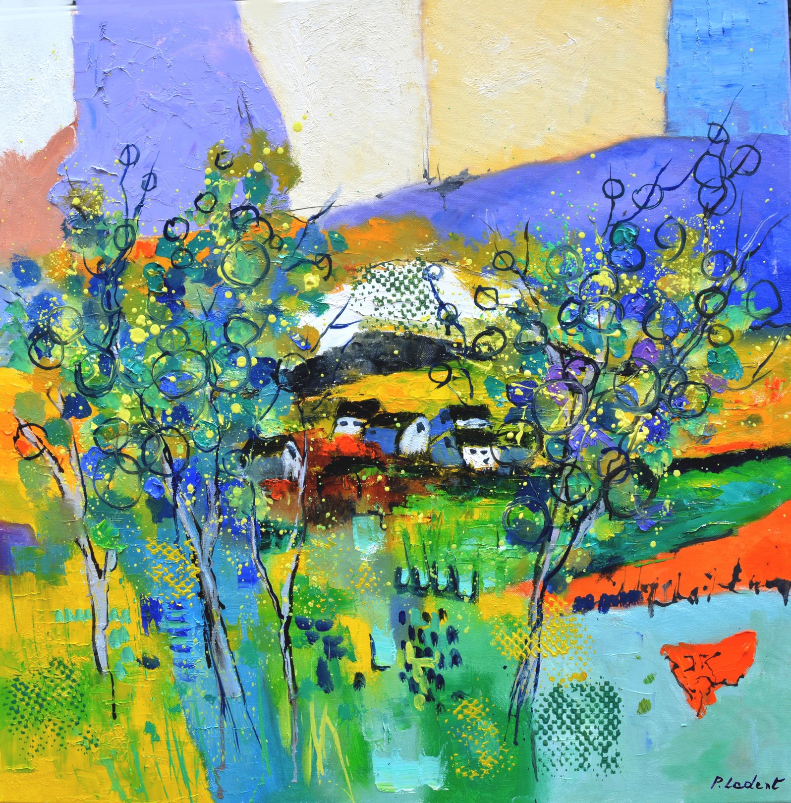 Pol Ledent, Fantasy colourful landscape Pol Ledent, Fantasy colourful landscape