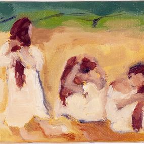 Pintura, Femmes se coiffant au bord de l'eau, D'après Degas., Magalie Pouillard