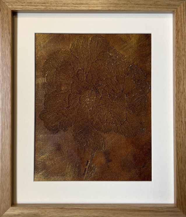 Irena Tone, Golden blossom, Painting on canvas