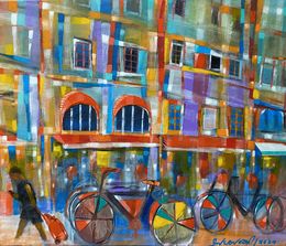 Gemälde, Les vélos de Paris (1), Samiran Boruah