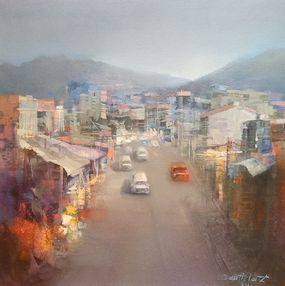 Painting, Andean Urban, Ramiro Baptista