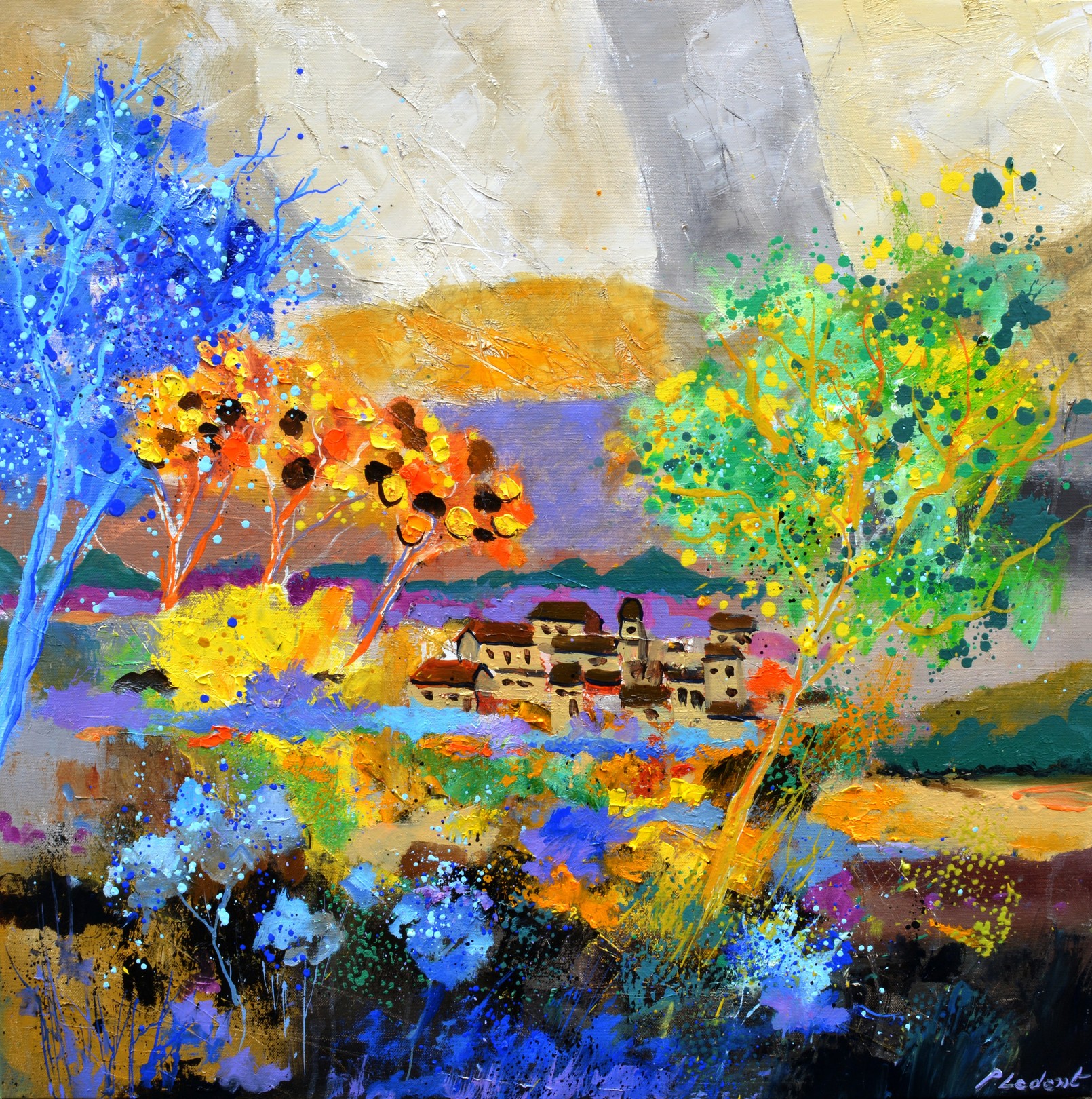 Pol Ledent, Colourful abstract landscape 77 Pol Ledent, Colourful abstract landscape 77