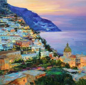 Peinture, Evening Amalfi Coast, Serhii Cherniakovskyi