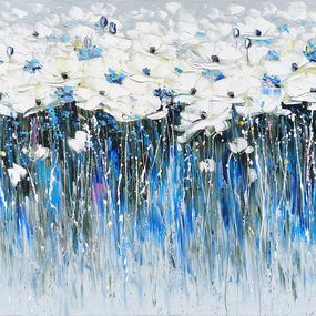 Pintura, Poppies meadow in White, Marieta Martirosyan