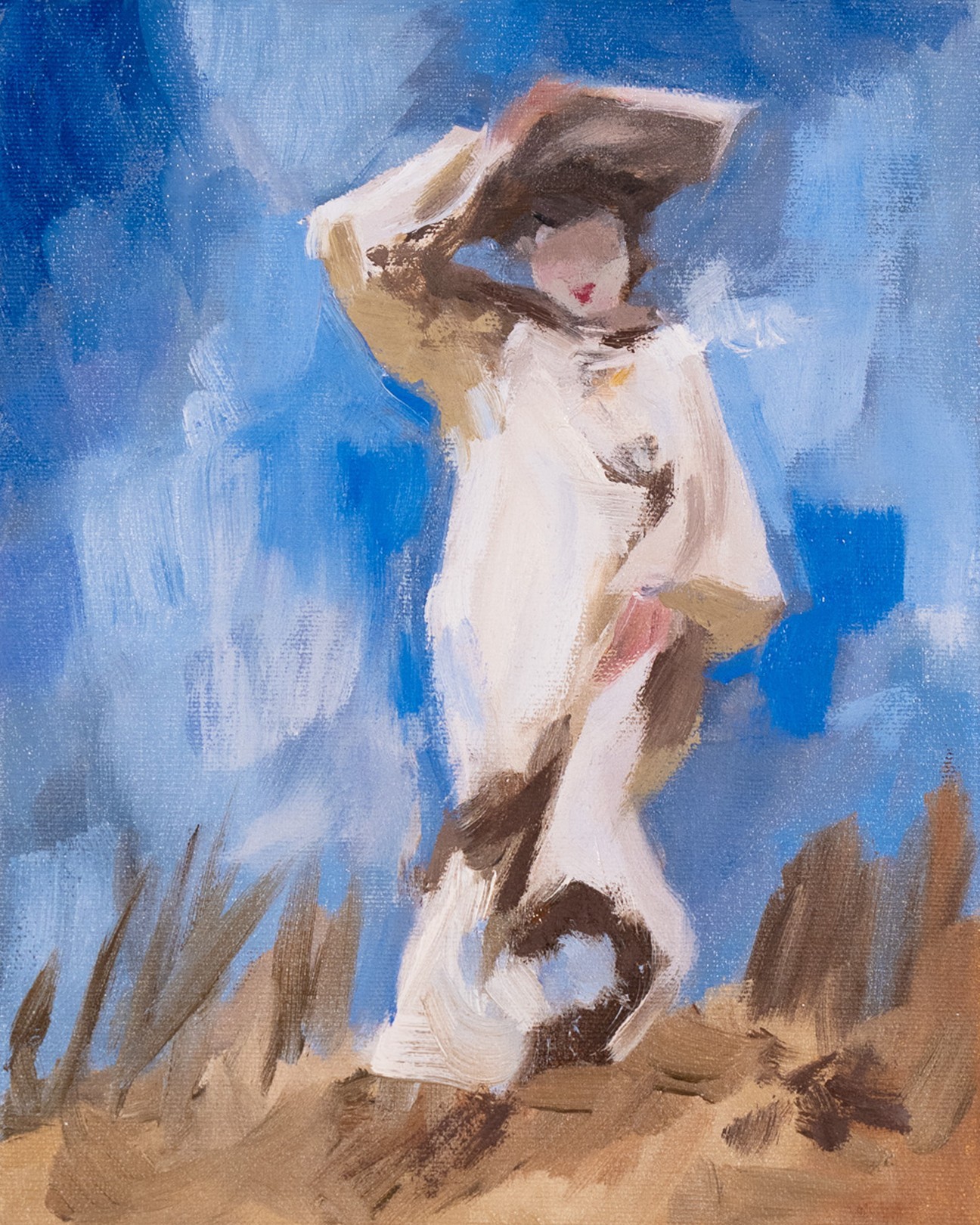 Magalie Pouillard, Femme à la plage, D'après Sorolla Magalie Pouillard, Femme à la plage, D'après Sorolla