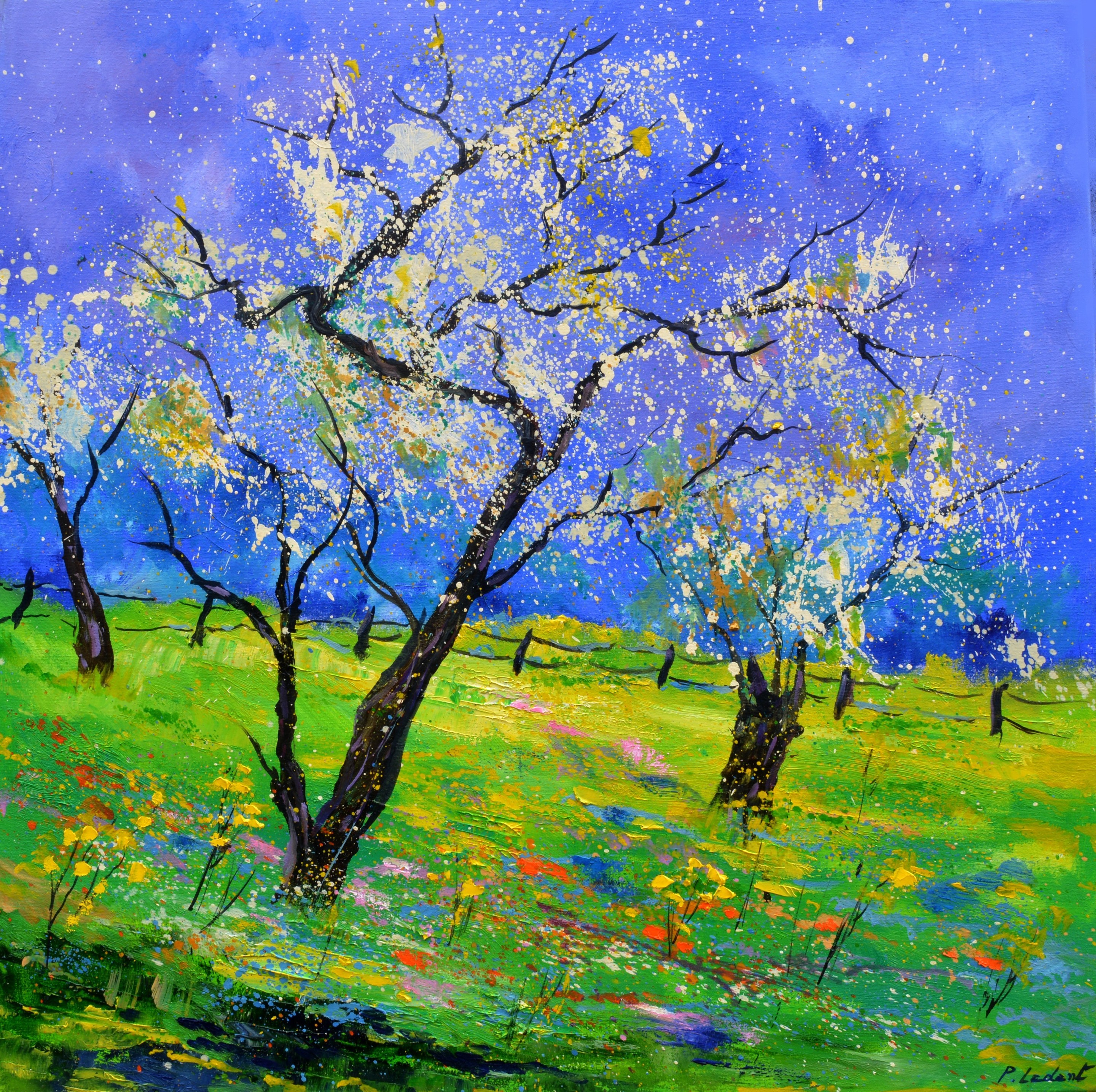Pol Ledent, Spring in my orchard Pol Ledent, Spring in my orchard