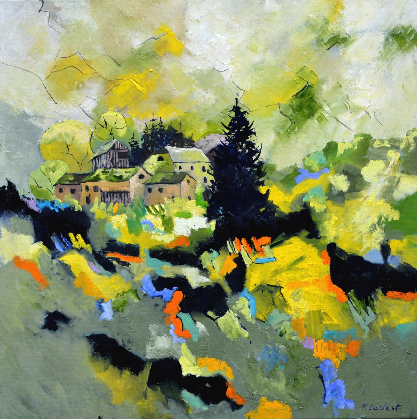 Pol Ledent, A few colourful houses Pol Ledent, A few colourful houses
