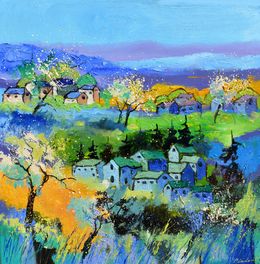 Painting, Full spring, Pol Ledent