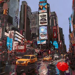 Painting, Rainy Evening in Times Square, Marco Barberio