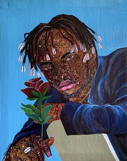 Painting, Men After Flowers, Michael Adetula