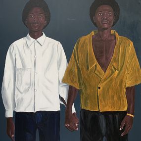 Painting, Brotherliness, Hammed Olayanju