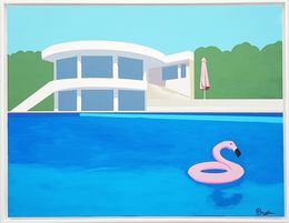 Painting, Afternoon Pool, Leo Bengtson