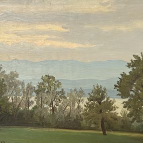 Peinture, Les hauteurs de Cologny, Genève, Jean Viollier