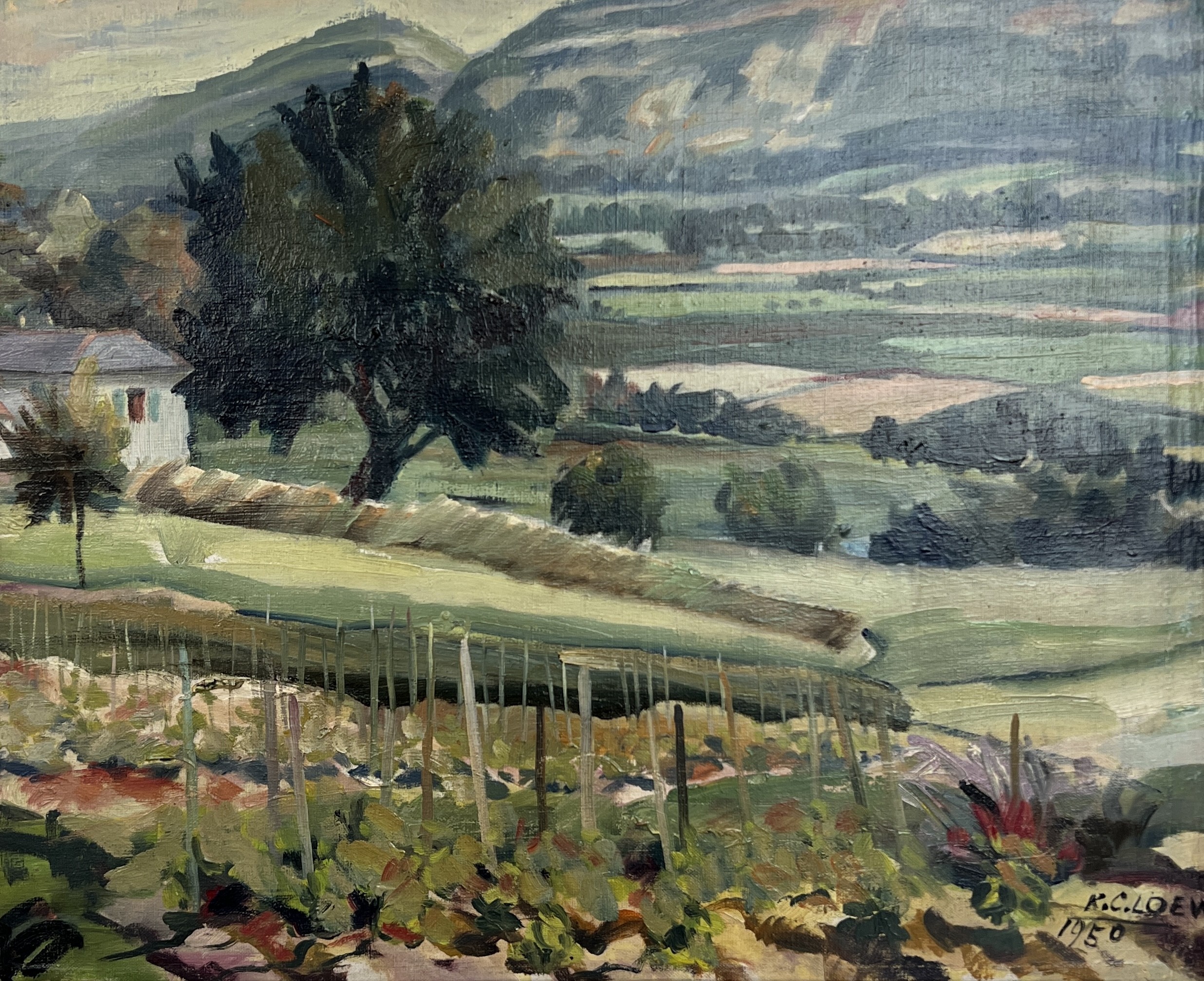 Kurt Conrad Loew, vue sur la campagne genevoise et le Salève Kurt Conrad Loew, vue sur la campagne genevoise et le Salève