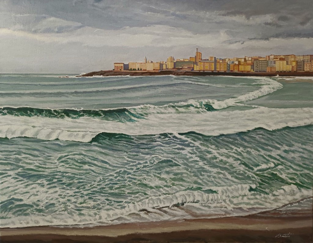 José Antonio Varela, La Coruna desde el mar José Antonio Varela, La Coruna desde el mar