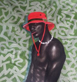 Painting, Boy Coal, Samson Adetunji