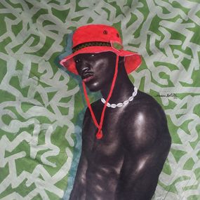 Painting, Boy Coal, Samson Adetunji