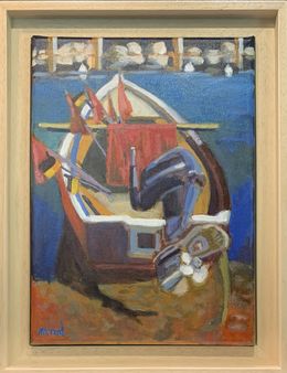 Painting, Bateau du pêcheur, Nathalie Morand