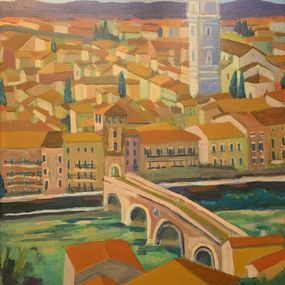Gemälde, Ponte Pietra, Vérone, Nathalie Morand