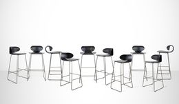 Design, Set of 10 Black Maxima Benches by William Sawaya & Paolo Moroni (1), William Sawaya