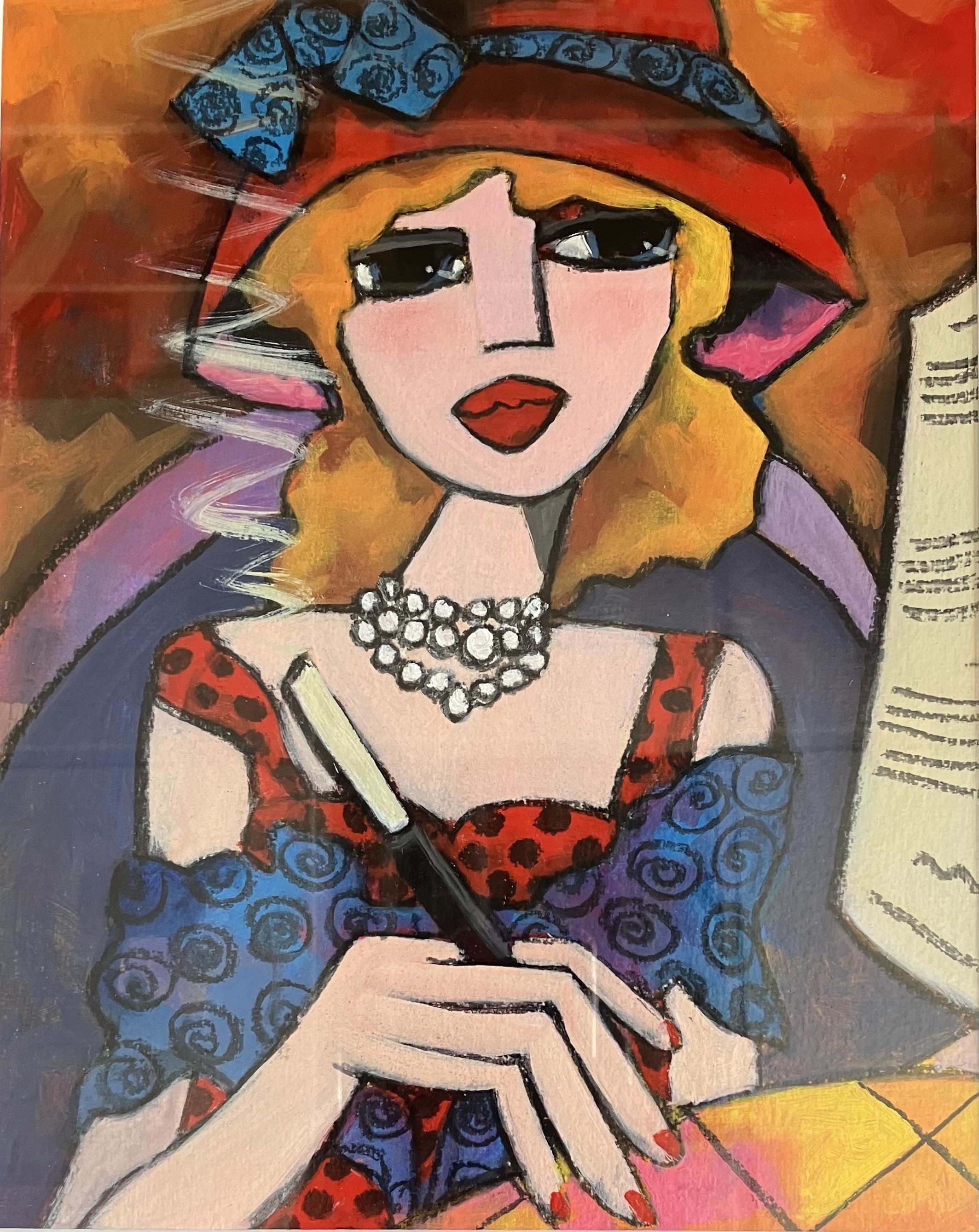 Martine Fauve Dechavanne, Femme au chapeau Martine Fauve Dechavanne, Femme au chapeau