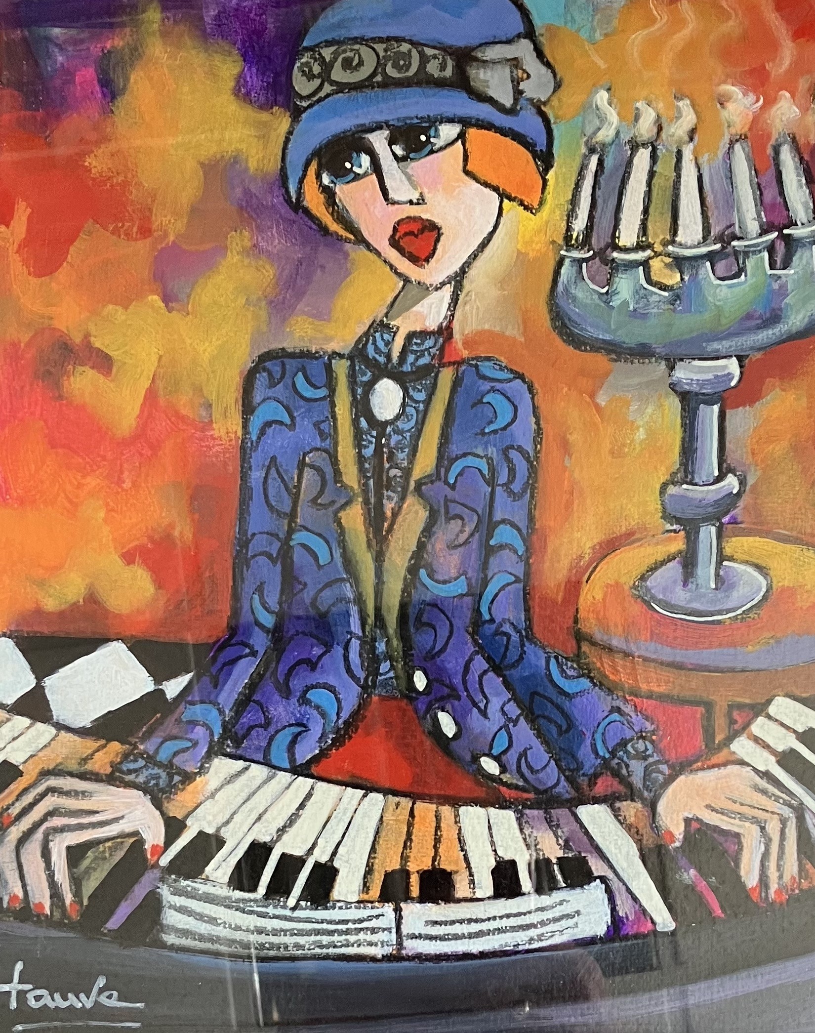 Martine Fauve Dechavanne, Rousse au piano Martine Fauve Dechavanne, Rousse au piano