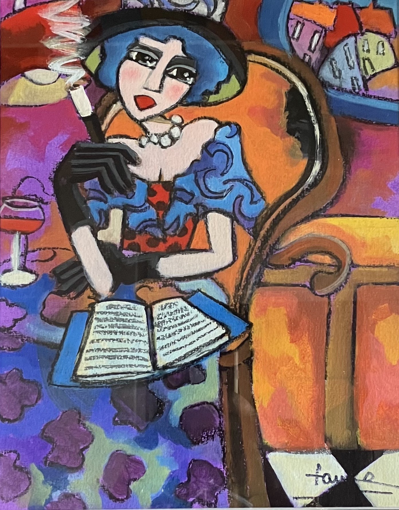 Martine Fauve Dechavanne, Femme à la cigarette Martine Fauve Dechavanne, Femme à la cigarette