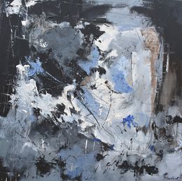 Gemälde, Black and white ice, Pol Ledent