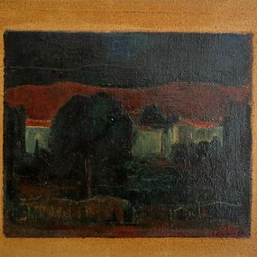 Painting, Paysage peint, J. Hinnen