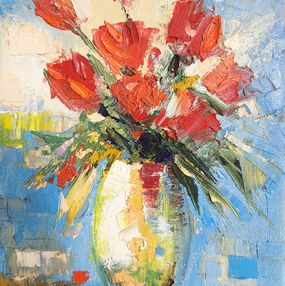 Painting, Radiant Tulips, Narek Qochunc