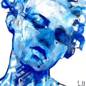 Pintura, Introportrait en bleu, David Jamin
