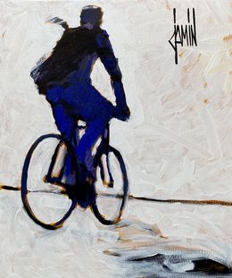 Gemälde, A vélo, David Jamin