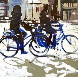 Gemälde, Balade à vélo, David Jamin