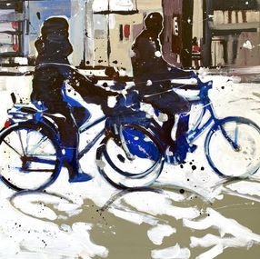 Painting, Balade à vélo, David Jamin