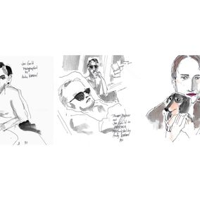 Fine Art Drawings, Triptych From The Love of Andy series, Manuel Santelices