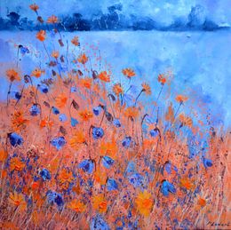 Painting, Cornflowers, Pol Ledent