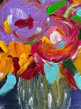 Peinture, Fleurs multicolores, Gaëlle Kondrat