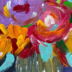 Gemälde, Fleurs multicolores, Gaëlle Kondrat