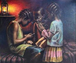 Gemälde, Playtime before Bedtime, Oluwaseun Ojebiyi