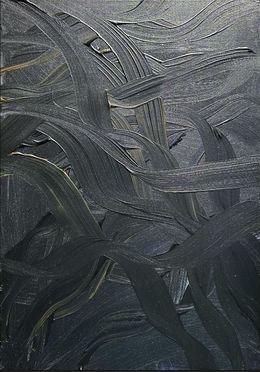 Gemälde, Les vagues de Soulages N°50 - Les vagues outrenoires, Anaïs LF