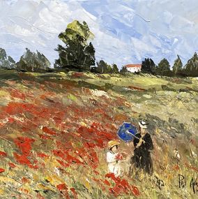 Gemälde, Les coquelicots d'apres Monet, Pol Arago