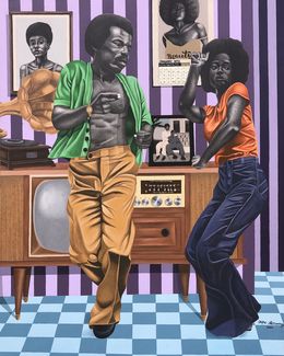 Painting, What Black Love Looks Like 1, Alawaye Tope